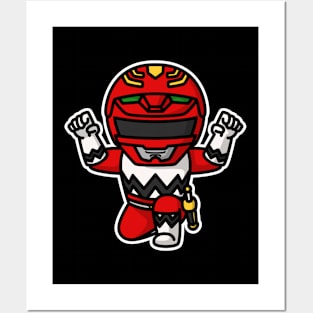 GingaRed Seijuu Sentai Gingaman Chibi Style Kawaii Posters and Art